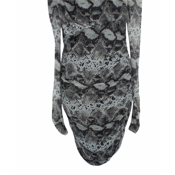 UTOWN U.S.A Women's Size Medium Rusched Animal Print Dress - Picture 7 of 10